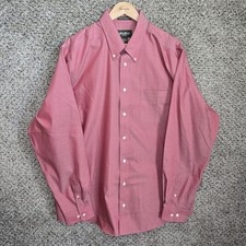 Eddie Bauer Shirt Mens XLT Tall Red Button Down Long Sleeve Wrinkle Resistant