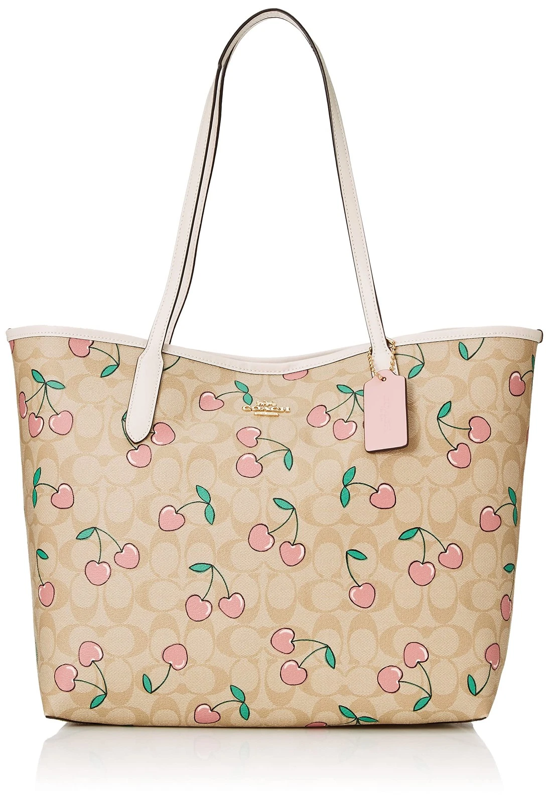 Borsa Coach Tote Bag Cf444 Cherry Imot4 in PVC con ciondolo magnetico 1 08 libbre