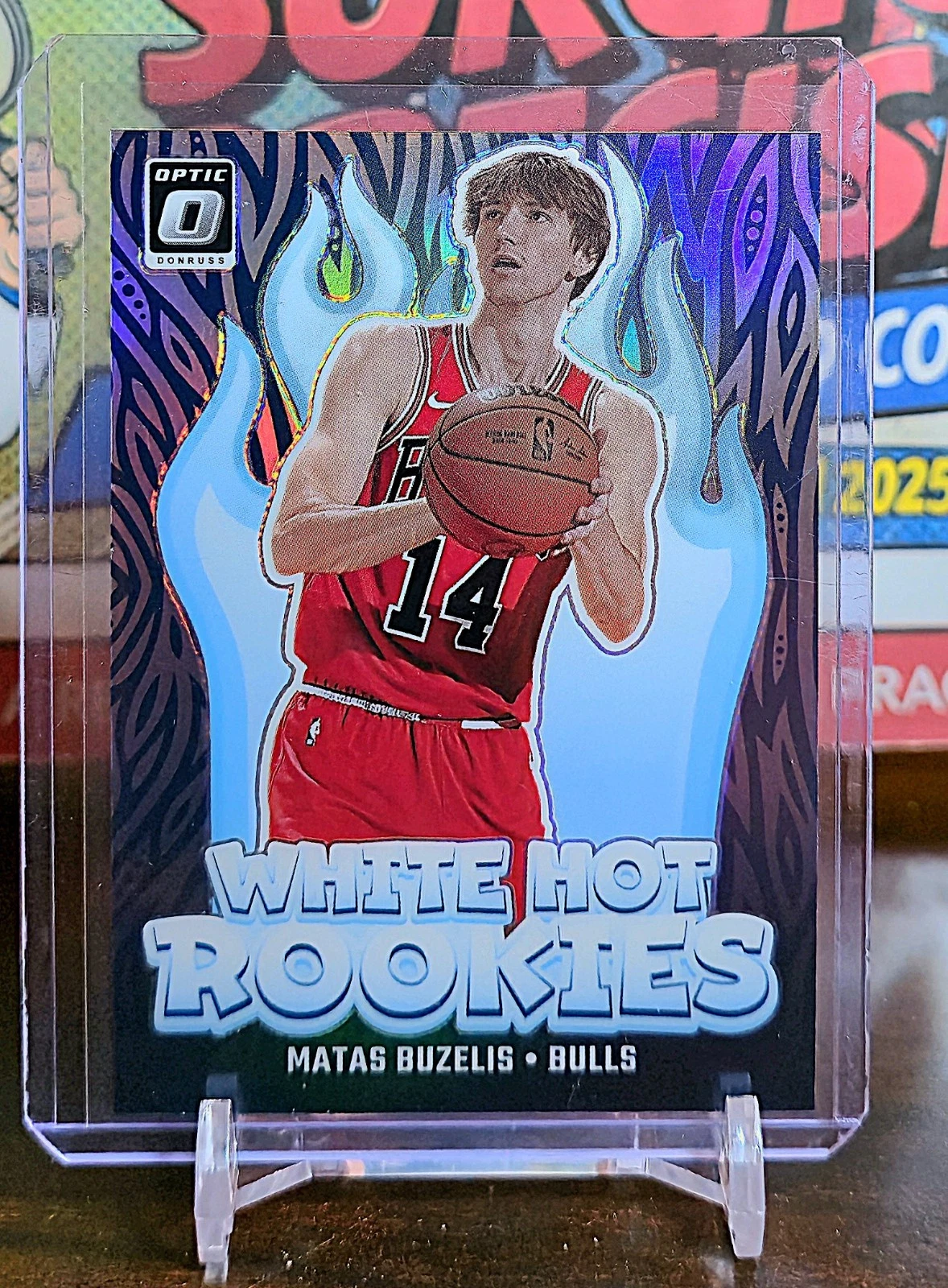 2024-25 Panini Donruss Optic Matas Buzelis White Hot Rookies #10 Purple Prizm