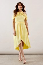 Wallis Yellow Fit & Flare Dress Womens Occasion Dresses