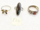 VINTAGE STERLING SILVER RING COLLECTION SUPER COOL MUST SEE LOT #F10