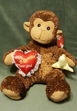 NWT FIRST  MAIN 17" SWEETIE PETEY MONKEY W/ HEART BANANA PLUSH STUFFED ANIMAL
