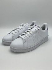 Women's Size 8 Adidas Advantage Low White Violet Fusion W HR0320