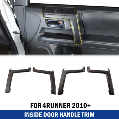 #ad 4pcs Matte Black ABS Inner Door Handle Accessories Cover Trim For 4runner 2010 $33.99
