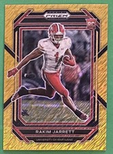 2023 Prizm Draft Picks Gold Shimmer Prizm /15 Rakim Jarrett RC #198 Maryland