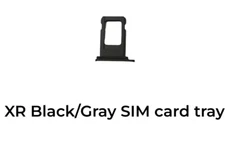 iPhone XR Black/Gray Single Sim Card Holder Tray 
