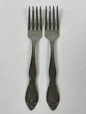 2 Oneida Community CHATELAINE Stainless Childs Fork Betty Crocker Baby Toddler