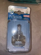 Dr Brown's Level 1 Narrow Baby Bottle Nipple for 0m+ BPA Free 2-Pack New/Sealed