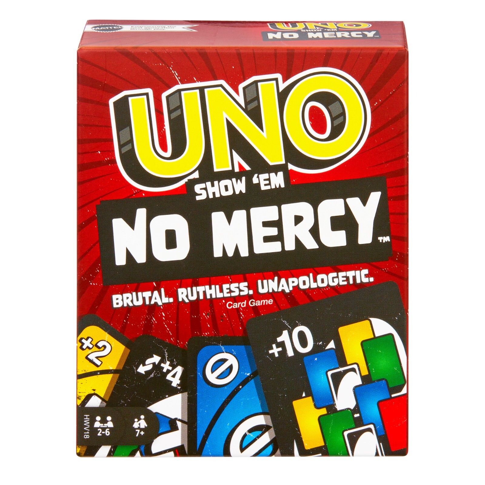 Mattel Games UNO Show ‘em No Mercy Card Game for Kids, Adults & Family