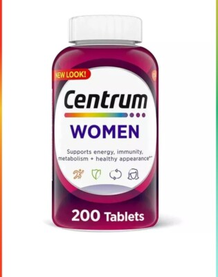 CENTRUM - WOMEN MULTIVITAMIN - 200 TABLETS - EXP 01/25