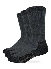 Georgia Boot Mens Merino Wool Blend Crew Socks 3 Pair Pack