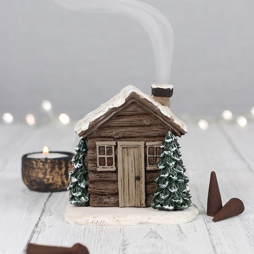 Christmas House Incense Cone Burner Xmas Home Decorations - Foto 4 di 12