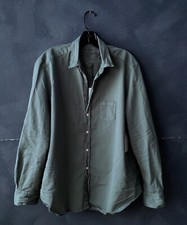 Frank Eileen Famous Denim Button Front Shirt Green XL NWOT 278