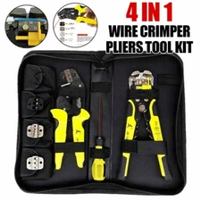 4 In 1 Wire Crimpers Ratcheting Terminal Crimping Pliers Tool Cable Connectors