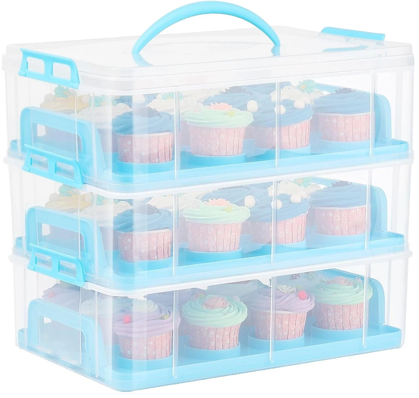 Pastel de Plástico Contenedores de Almacenamiento de alimentos de contenedores