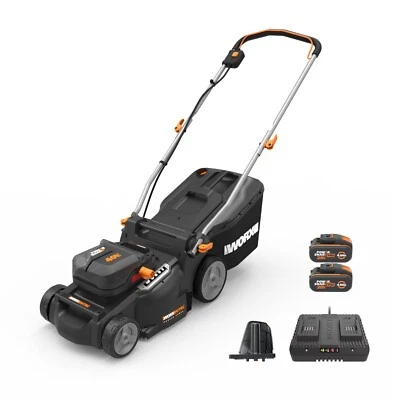 WORX Powershare Cordless Lawn Mower 550㎡ 40V 37cm Brushless x2 4.0Ah Battery