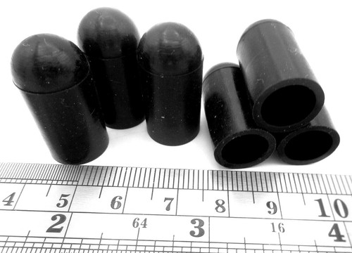 Ajuste OD 3/8" - Tapa de extremo Cubierta Push-On Tubo Poste Perno Extremo, Se adapta a 3/8" OD, 1" Longitud - Imagen 4 de 10