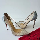 Christian Louboutin Follies Strass Crystal Mesh Pumps 40 Pigalle So Kate