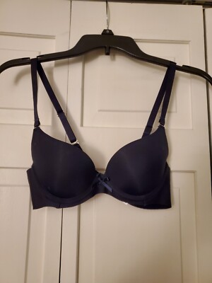 Shein - Padded Cup Bra - sz 70 B (32 A) - Navy - Adjustable & Removable ...