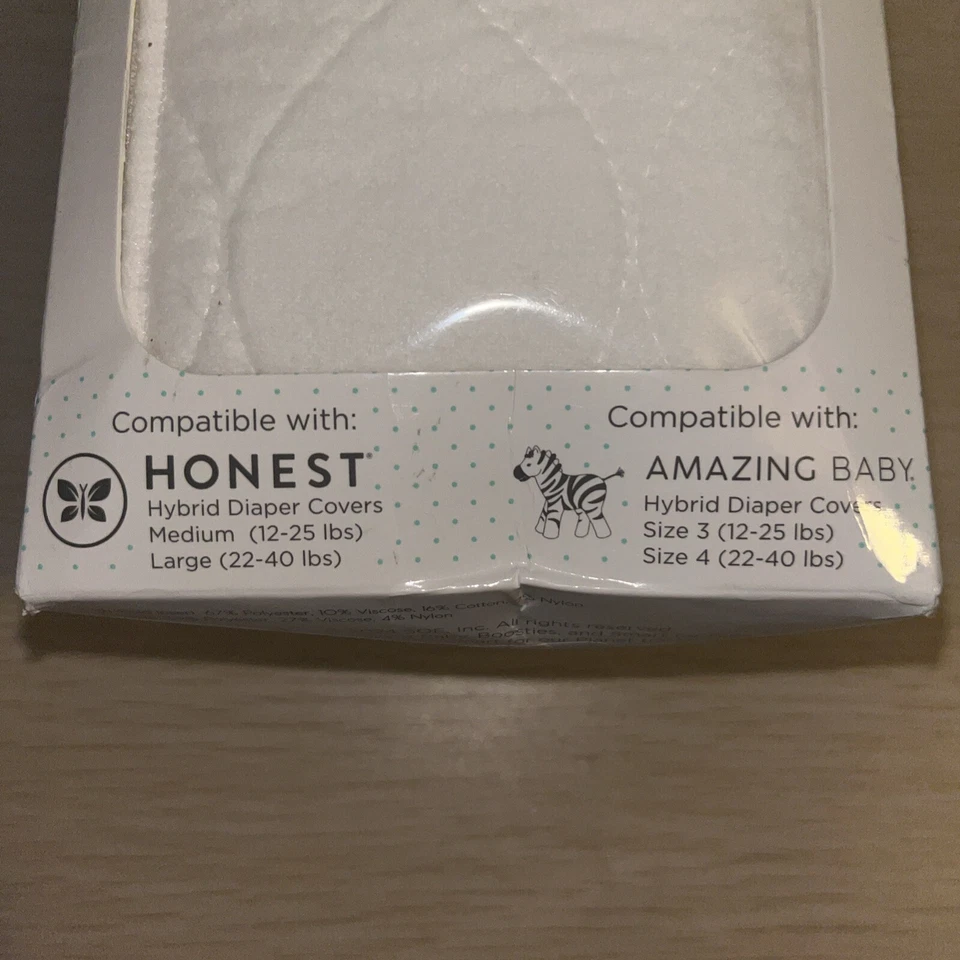 Honest/Amazing Boosties Reusable Inserts For PocketSling Hybrid Diapers M/L  - Image 2 of 2