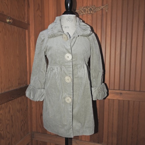 Kensie Moss Green Corduroy Jacket Size 
