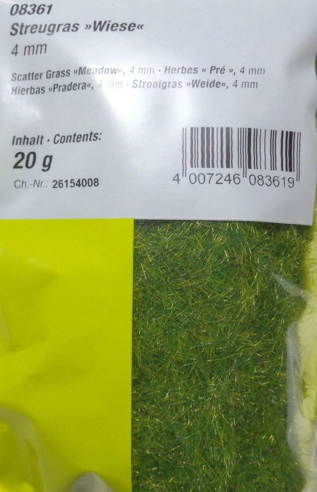 NOCH Streugras / Grasfasern (159,50€/kg) Frühlingswiese, Auswahl, 20 g Beutel - Bild 2 von 4