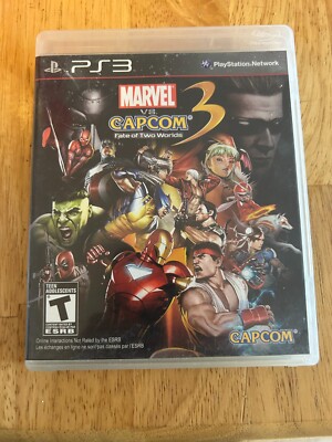 Marvel vs. Capcom 3: Fate of Two Worlds (Sony PlayStation 3, 2011) PS3 W/Manual