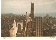 CMI0404 usa illinois chicago prudential building john hancock center sunset