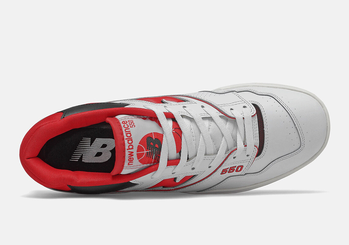 New Balance 550 Shoes White Red BB550SE1 Men display picture 3