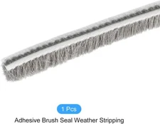Brush Seal Weather Stripping 3/16"x1/4"x49.2ft Card Slot Elastic Door Brush S...