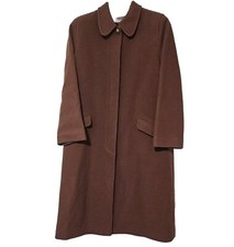 Eastex Heirloom Brown Size 14 Uk Pure Wool Vintage Long Coat
