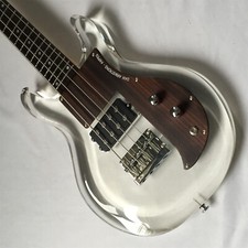 Dan Armstrong 4 String Bass Guitar Chrome Parts HPL Fretboard Acrylic Body