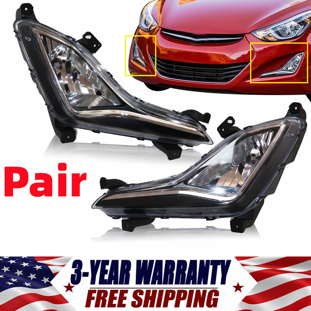 2013-2017 Hyundai Elantra GT Fog Light Set - Left & Right Pair  