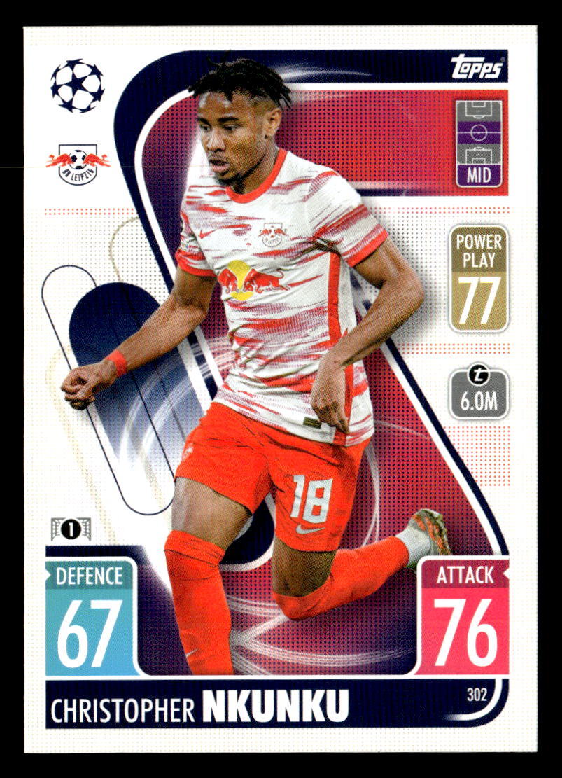 2021-22 Topps Match Attax Champions & Europa League #302 Christopher Nkunku