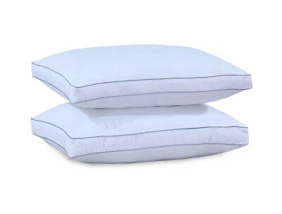 R&G Luxury Ultra Soft Hotel Quality 100% Fine Hollow Fibre Thick Piped Box Pillows
