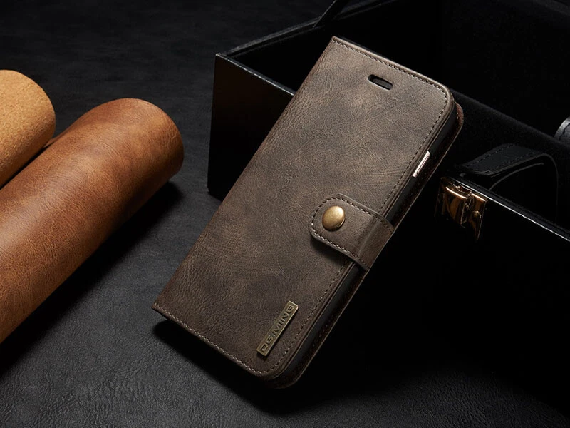 Genuine DG.MING Vintage Leather Wallet Stand Case Cover For Various Smartphones - Image 3 of 4