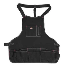 Tool Bib Apron 16 Pocket Woodworking Gardening Carpenter Black Dickies 57081
