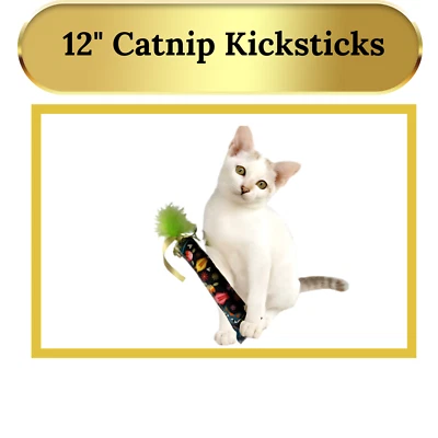 WAGS & WIGGLES BOUTIQUE Handmade 12" Kitty Kicker Catnip Cat Toy Cat Kicker Toy