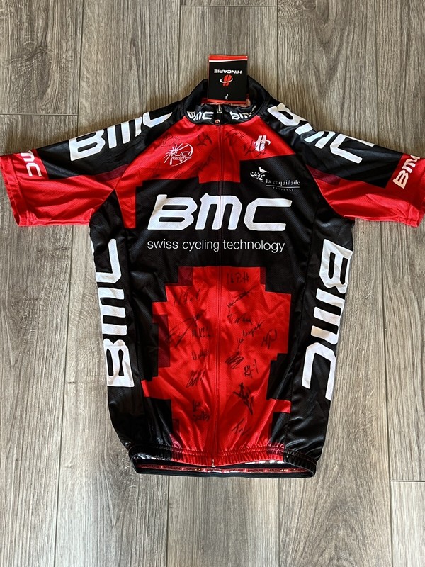 Signed 2012 BMC Pro Cycling Team Tour De France Jersey Rare Autographed Racing