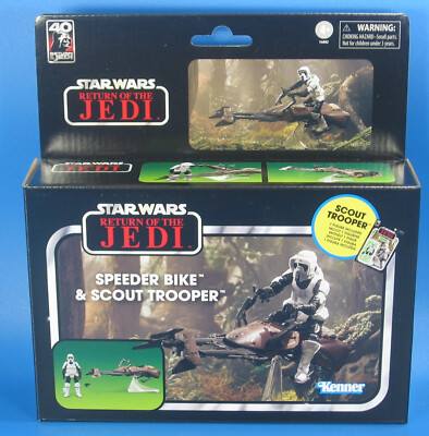 Star Wars Speeder Bike & Scout Trooper 3,75'' Actionfigur 2023 Jedi TVC Vintage