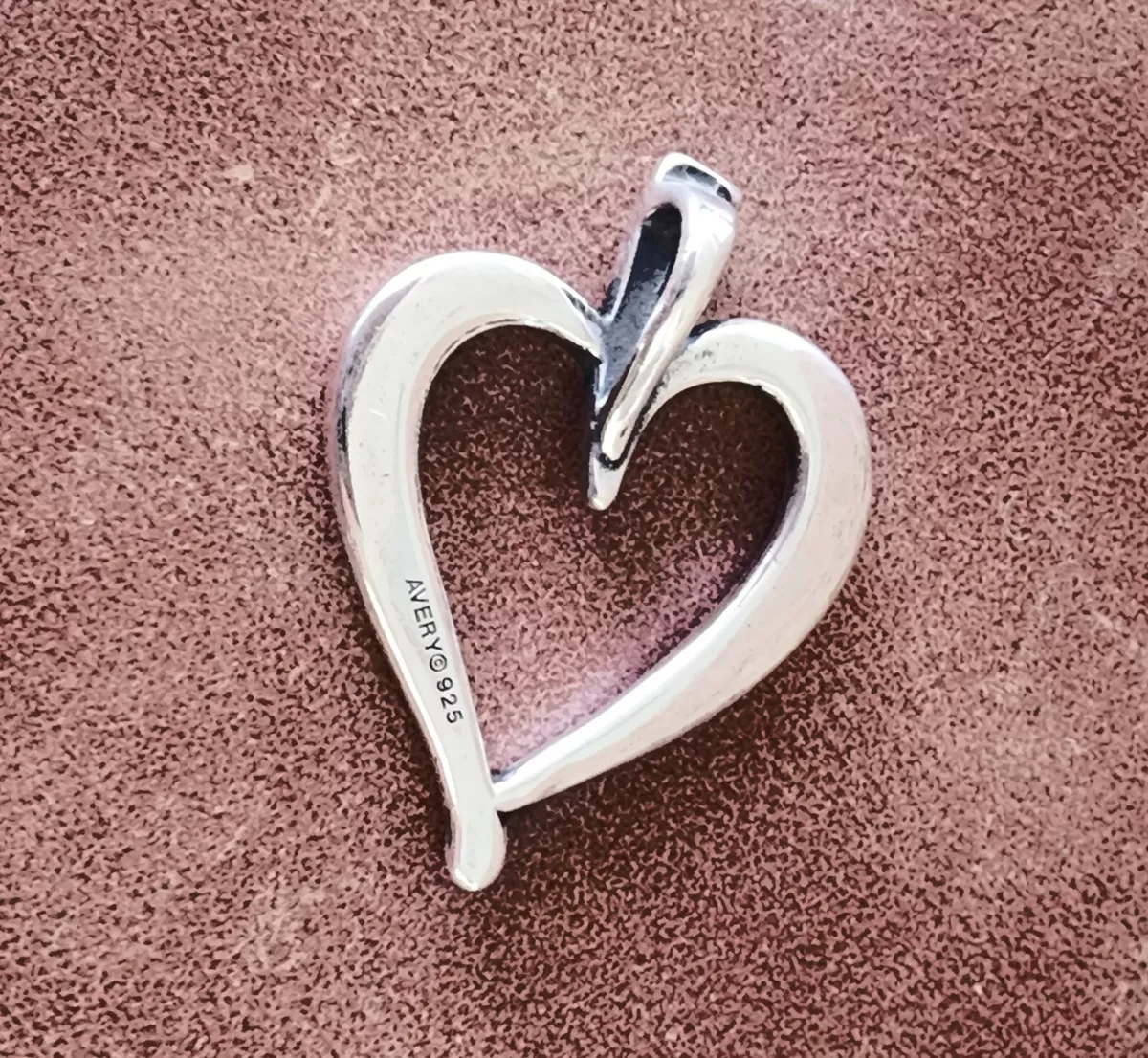 Retired James Avery Heart Pendant with Original JA Box and Pouch