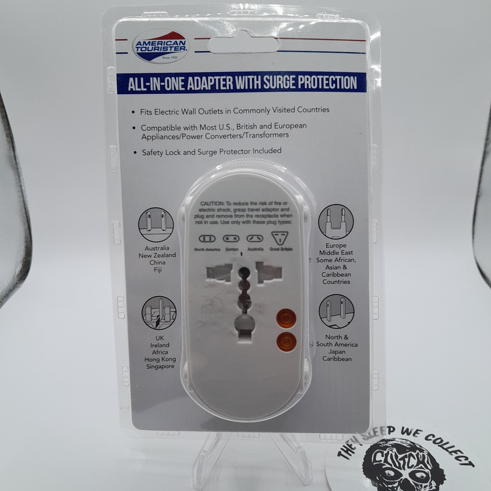 Adaptador todo en uno American Tourister con protección contra sobretensiones, adaptador de salida