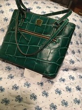 Dooney And Bourke Emerald Green Exotic Shopper Tote NWTS