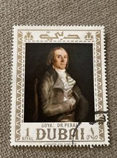 EAS_STAMPS Dubai Art on stamps Lot #4 Goya: Dr Peral JT EST Used TKS119*