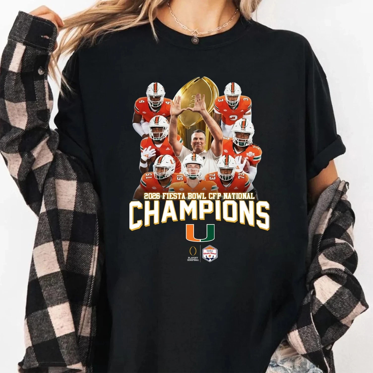 Miami Hurricanes 2026 Fiesta Bowl Champions T-Shirt