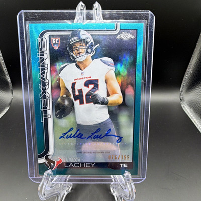 Topps 2025 Chrome Retail Rookie Autographs Luke Lachey Auto RRA-LL /199 Texans