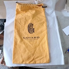Goyard of Paris Yellow Dust Bag, drawstring top, used, approx 45cm x 23cm