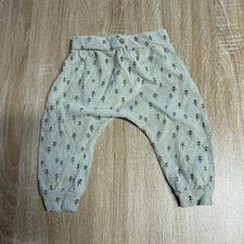 Rylee + Cru Gray Patterned Kids Unisex parachute pant 3-6 months GUC 