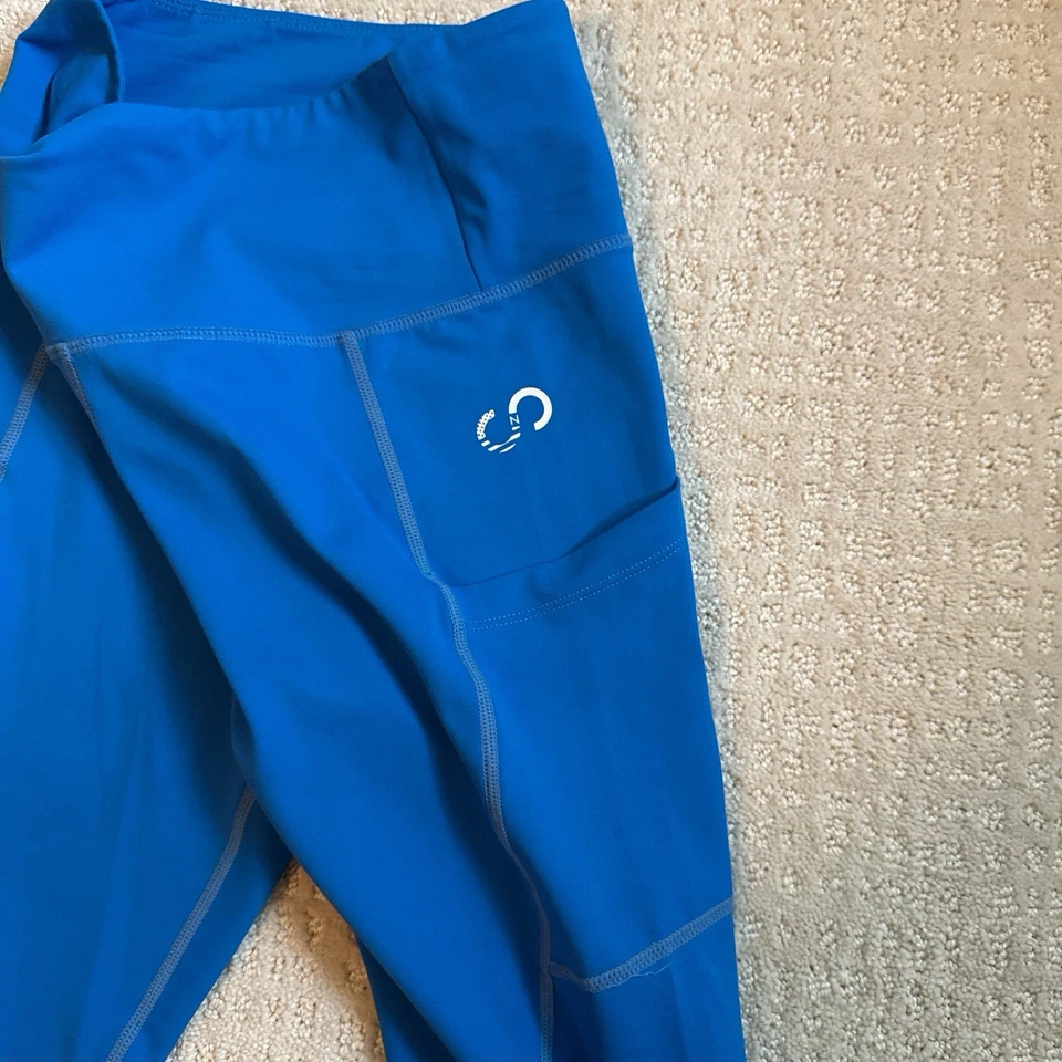 Botas de Combate Curves N Leggings Talla Pequeña Azul Cintura Alta Bolsillo Pantalones de Entrenamiento Foto 2 de 2