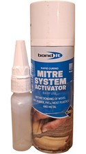 Bond It Mitre System Activator Cyanoacrylate Adhesive Kit 200ml 50g Rapid Bondin
